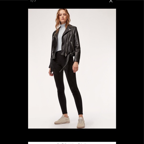 Wilfred Pants - Aritzia Wilfred Free Daria Black FauxSuede Leggings Size M